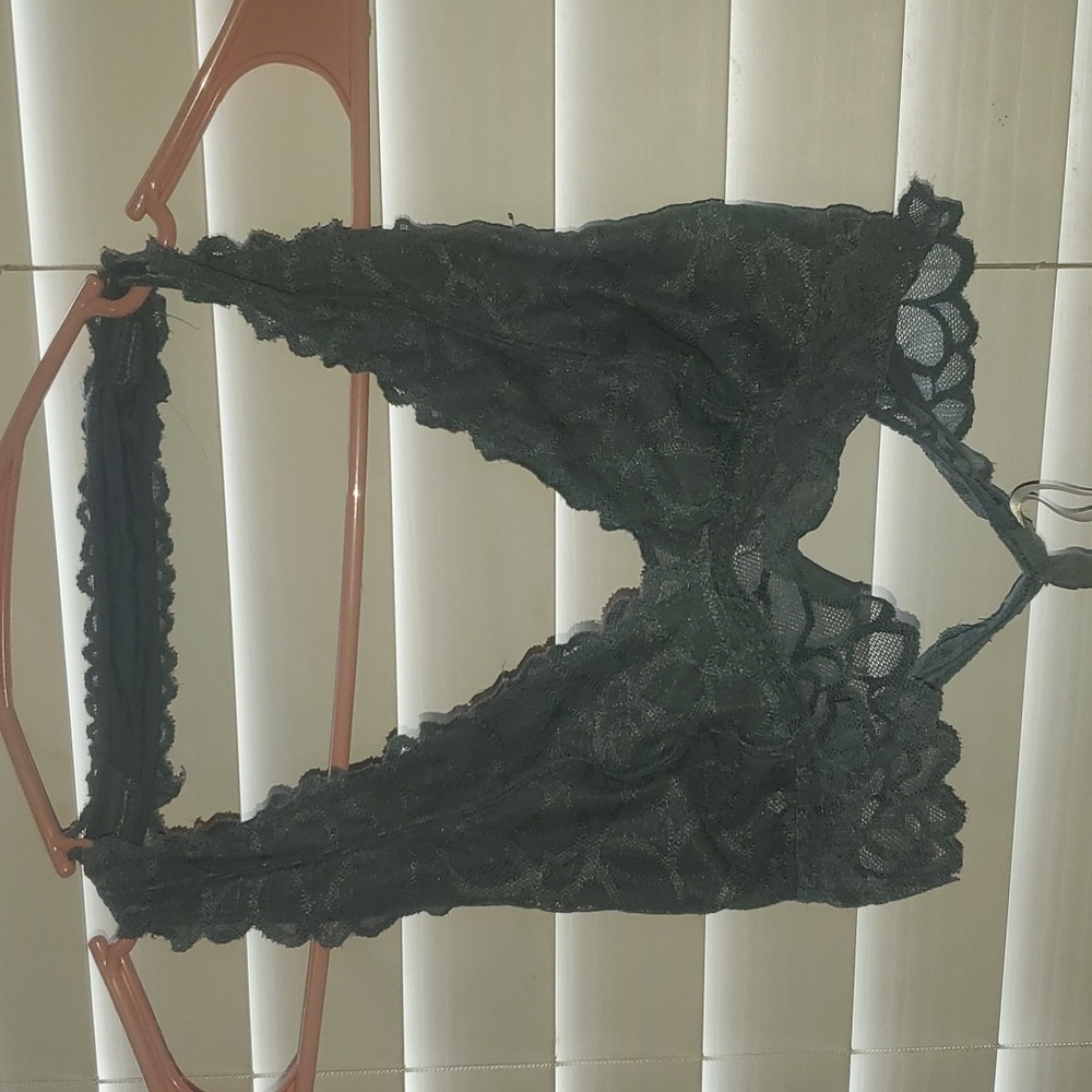 Small Bluish Gray Lace Bra